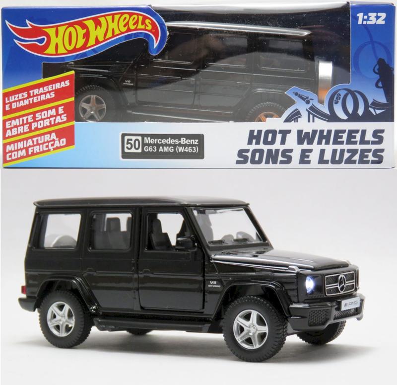 Mercedes-Benz G63 AMG (W463) Preto - Sons e Luzes - 1/32 - Hot